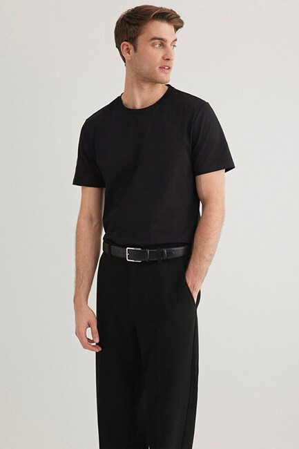 Erkek Stretch Basic Tişört 061747-900 Siyah (2)