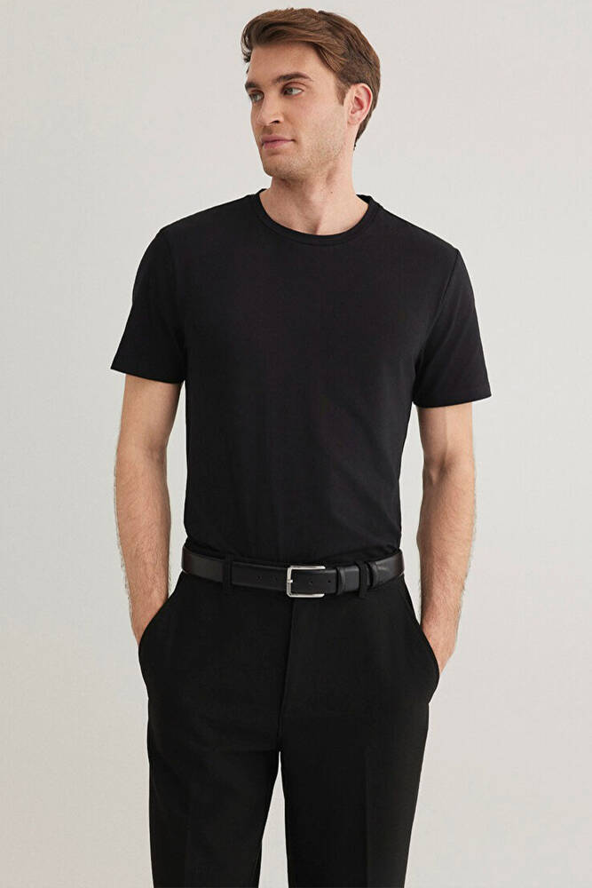 Erkek Stretch Basic Tişört 061747-900 Siyah 