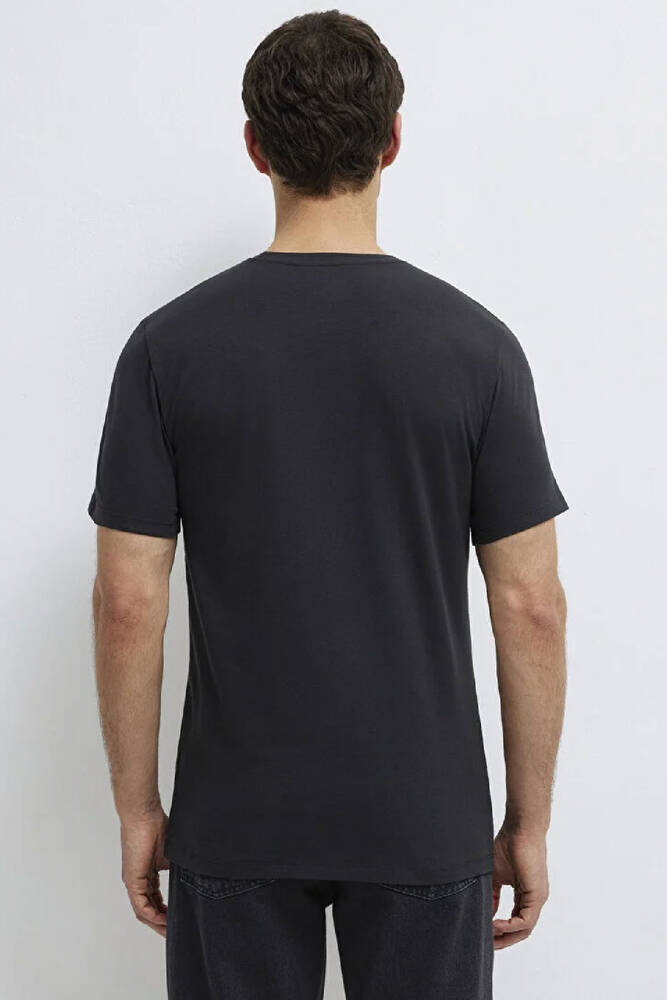 Erkek Stretch Basic Tişört 061747-900 Siyah 