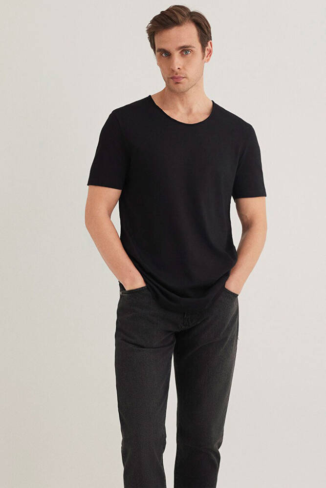Erkek Basic Tişört 064019-20933 Siyah 