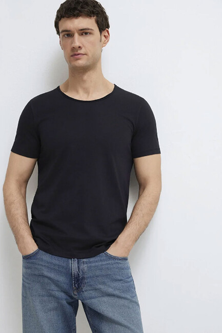Erkek Basic Tişört 064019-20933 Siyah (2)