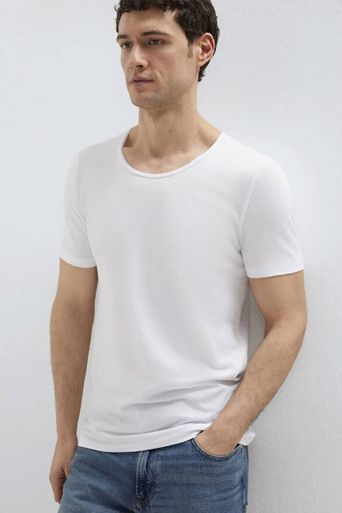 Erkek Basic Tshırt 064019-620 Beyaz 