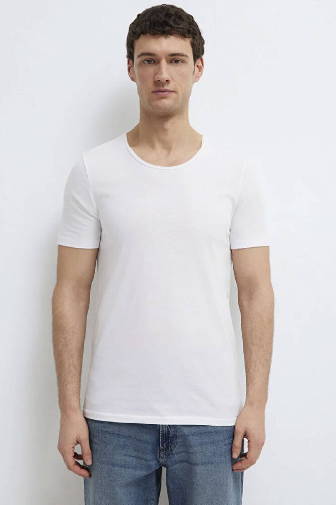 Erkek Basic Tshırt 064019-620 Beyaz 