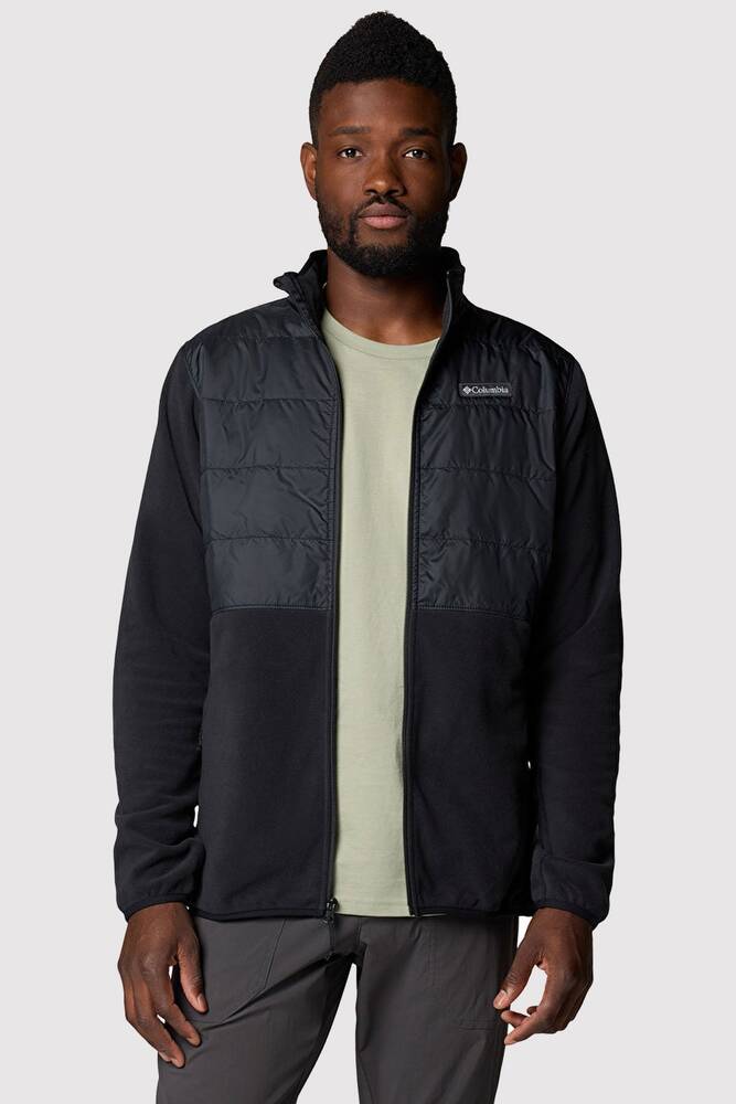 Erkek Basin Butte Tam Fermuarlı II Polar Üst AO4318_010 Siyah 