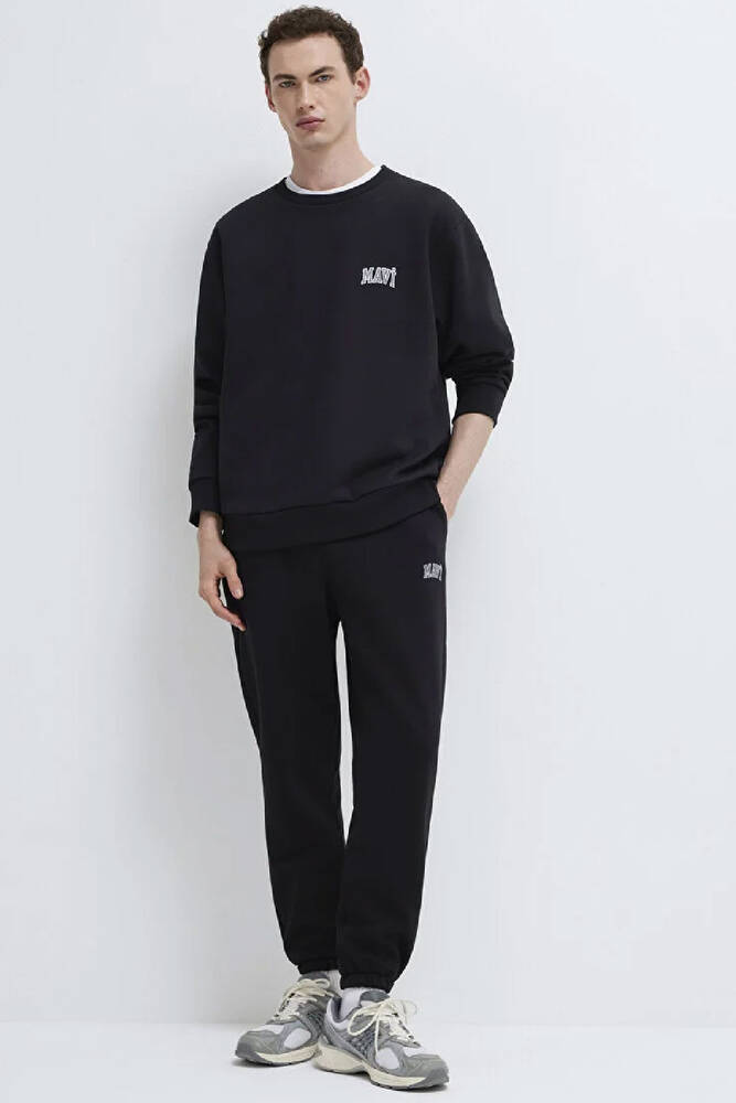 Erkek Mavi Baskılı Eşofman Altı 0010207-900 Siyah 