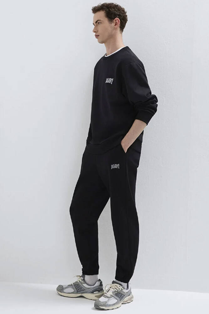 Erkek Mavi Baskılı Eşofman Altı 0010207-900 Siyah 