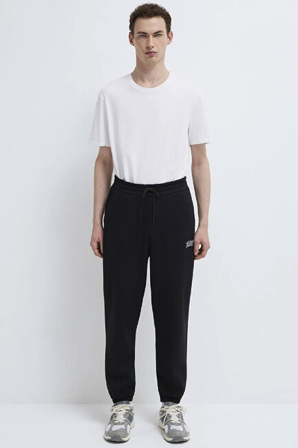 Erkek Mavi Baskılı Eşofman Altı 0010207-900 Siyah (3)