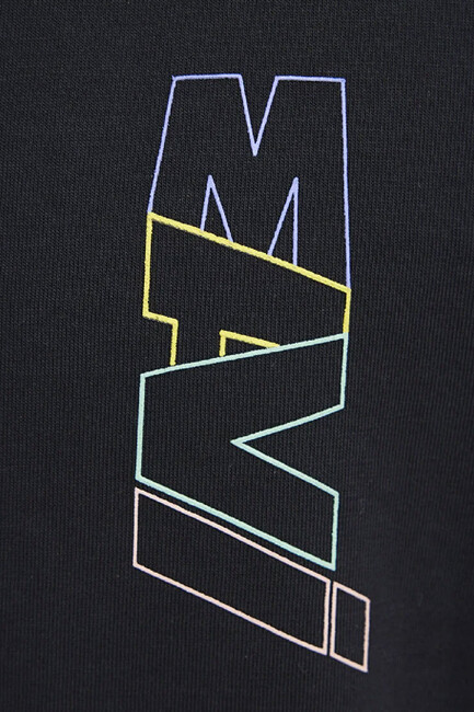 Erkek Baskılı Tişört 0612350-900 Siyah - Thumbnail