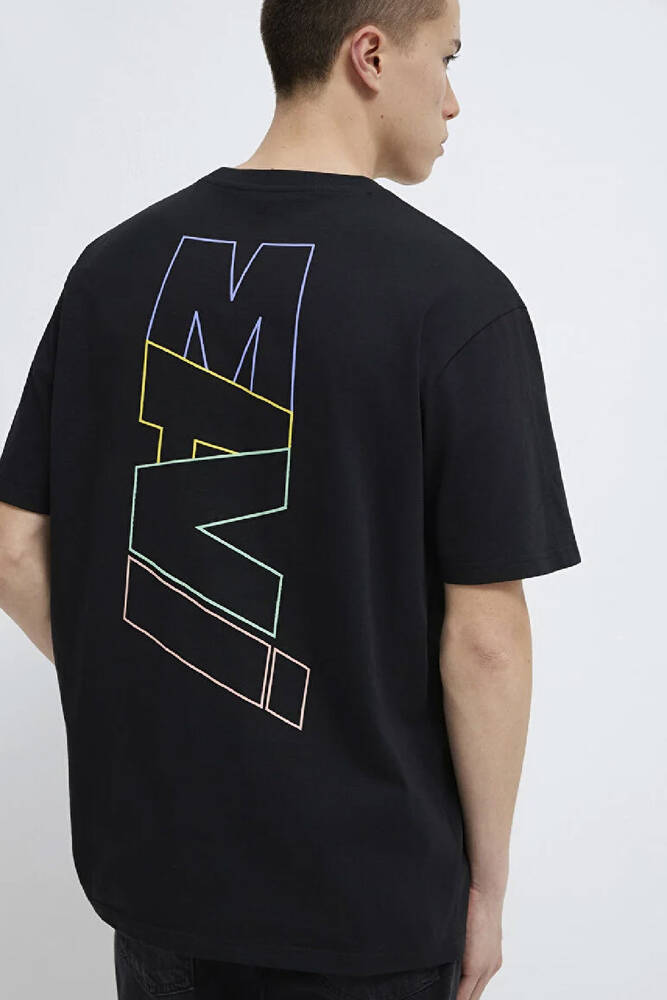 Erkek Baskılı Tişört 0612350-900 Siyah 