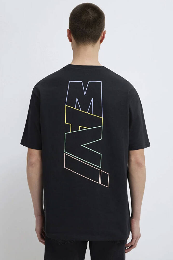 Erkek Baskılı Tişört 0612350-900 Siyah 