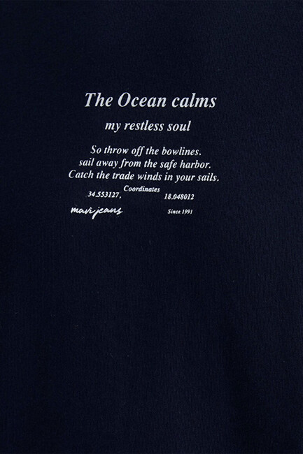 Erkek Baskılı Tişört 0612796-70490 Lacivert - Thumbnail