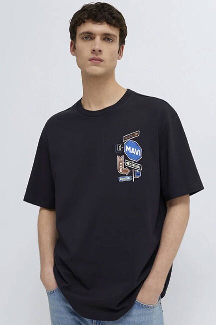 Erkek Baskılı Tişört 0613391-900 Siyah (1)