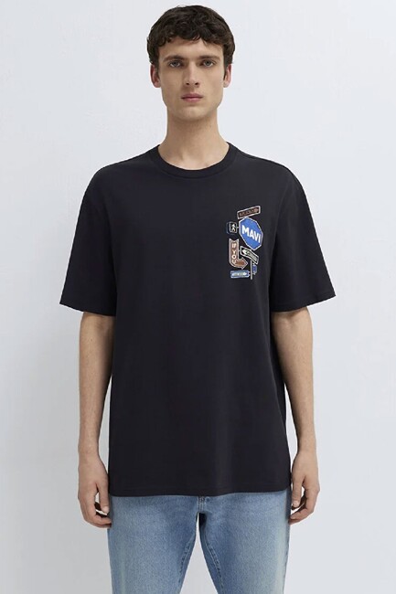 Erkek Baskılı Tişört 0613391-900 Siyah (3)