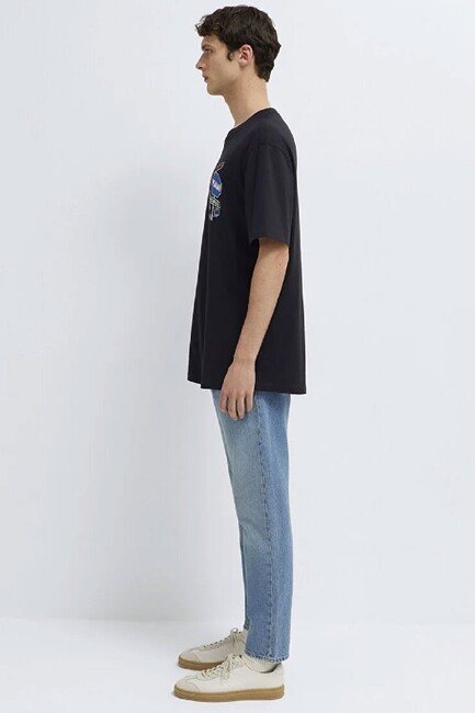 Erkek Baskılı Tişört 0613391-900 Siyah - Thumbnail