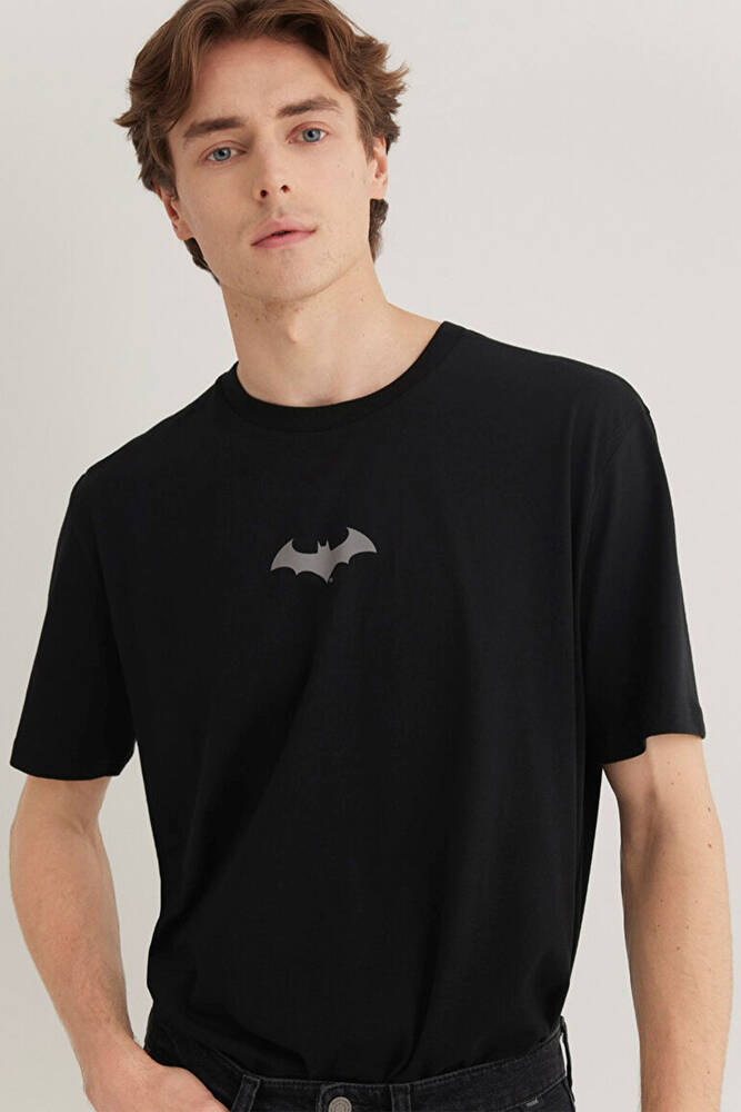 Erkek Batman Baskılı Tişört 066878-900 Siyah 