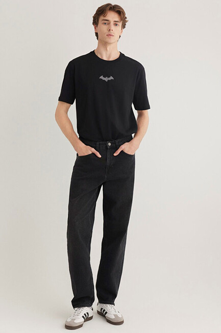 Erkek Batman Baskılı Tişört 066878-900 Siyah (2)