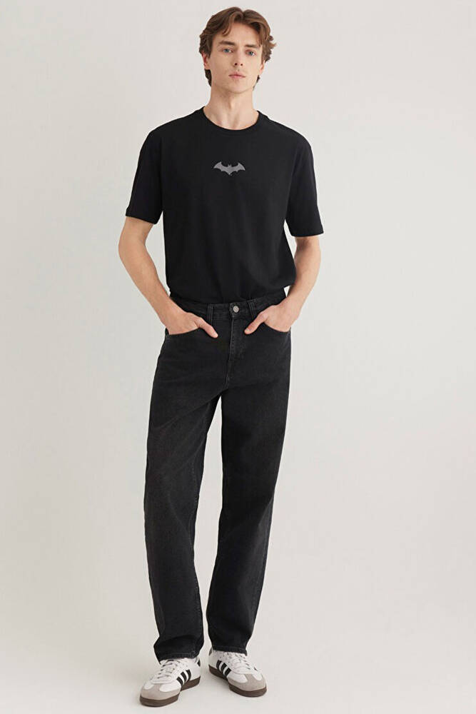 Erkek Batman Baskılı Tişört 066878-900 Siyah 