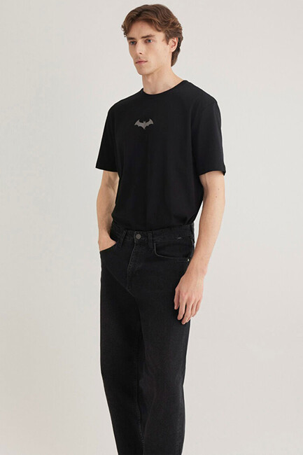 Erkek Batman Baskılı Tişört 066878-900 Siyah (3)