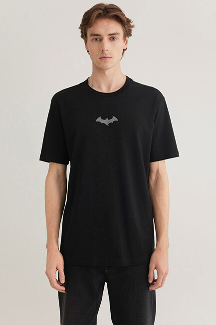 Erkek Batman Baskılı Tişört 066878-900 Siyah - Thumbnail