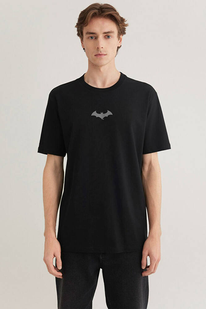 Erkek Batman Baskılı Tişört 066878-900 Siyah 