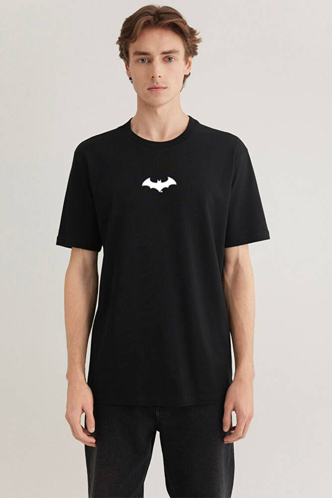 Erkek Batman Baskılı Tişört 066878-900 Siyah 