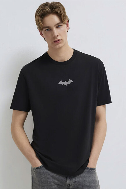 Erkek Batman Baskılı Tişört 066878-900 Siyah (2)