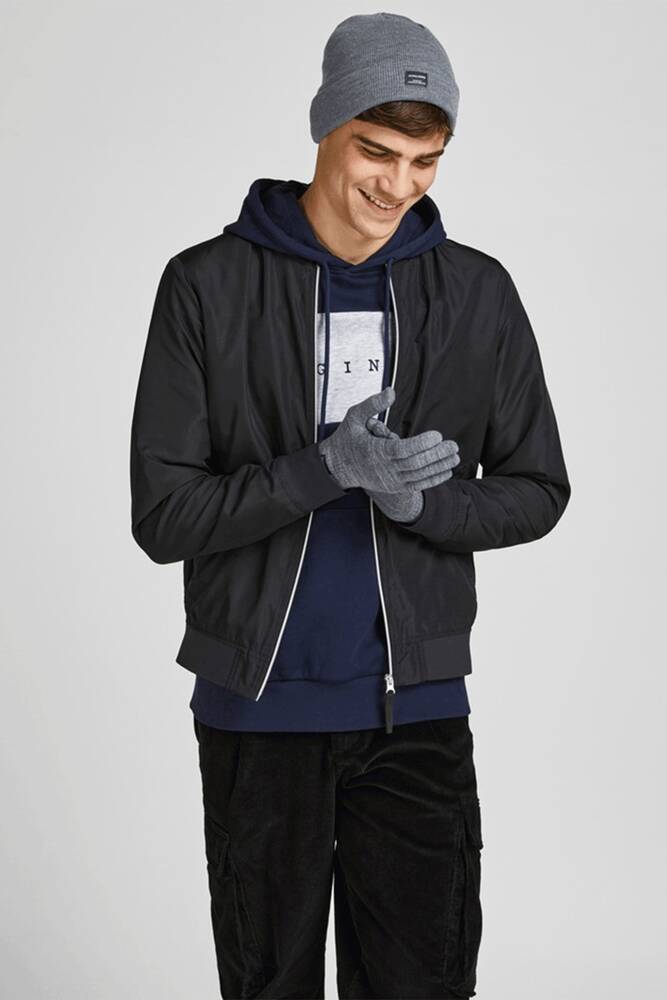 Erkek Beanıe&Glove Bere Eldiven Seti 12228933 Gri 