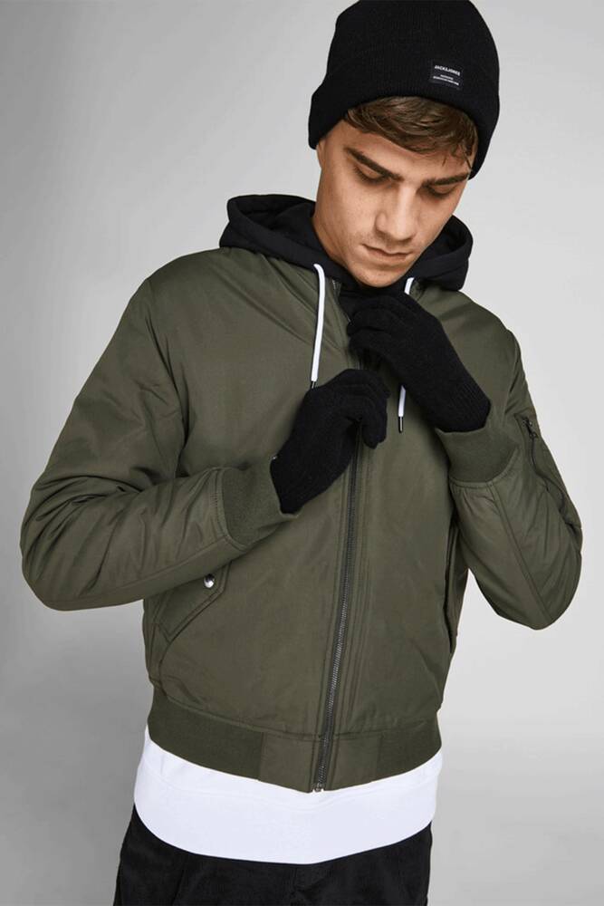 Erkek Beanıe&Glove Bere Eldiven Seti 12228933 Siyah 