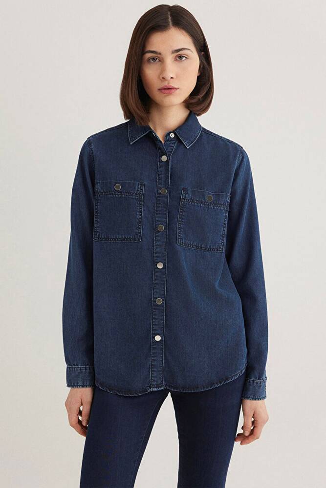 Erkek Betty Gold Jean Gömlek 1210818-87810 Lacivert 