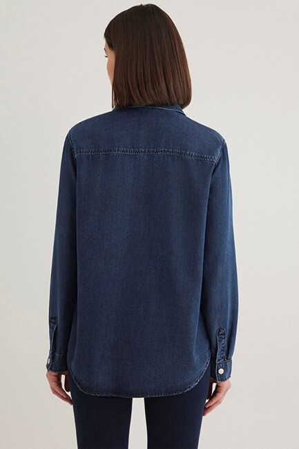 Erkek Betty Gold Jean Gömlek 1210818-87810 Lacivert - Thumbnail