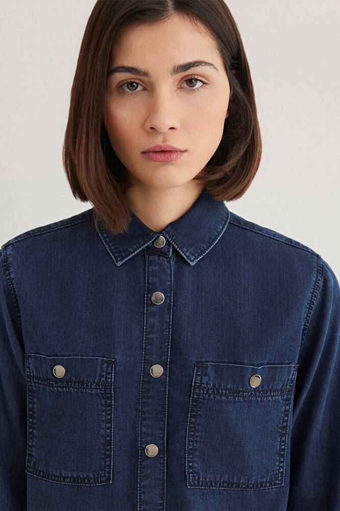 Erkek Betty Gold Jean Gömlek 1210818-87810 Lacivert 