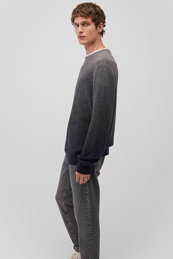 Erkek Bisiklet Yaka Kazak 070779-34686 Gri 