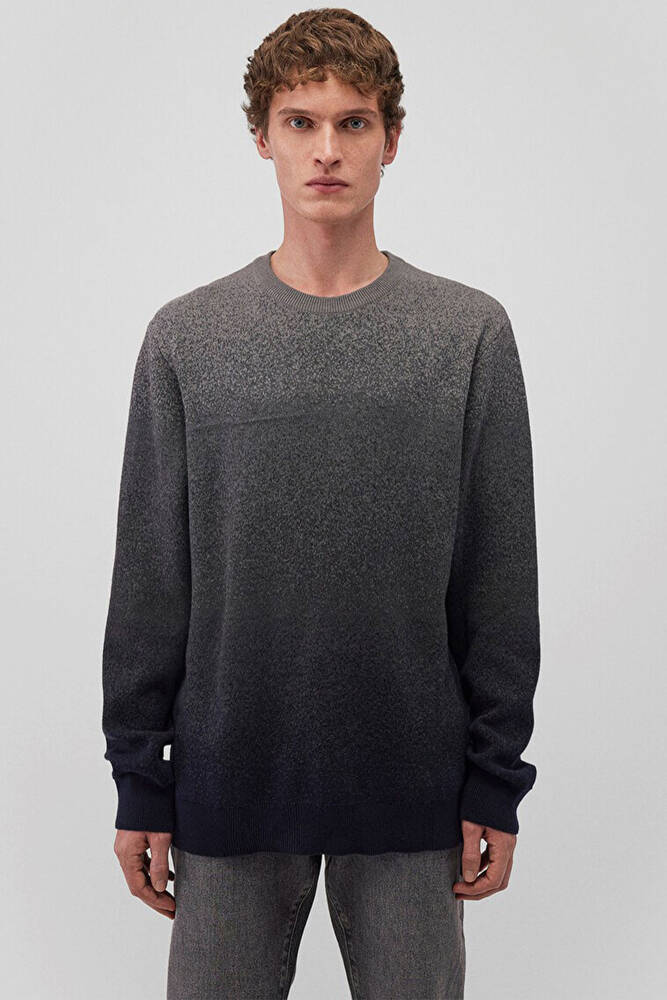 Erkek Bisiklet Yaka Kazak 070779-34686 Gri 