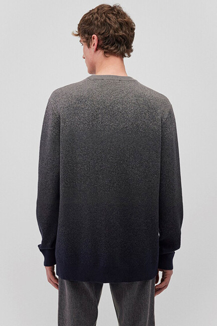 Erkek Bisiklet Yaka Kazak 070779-34686 Gri - Thumbnail