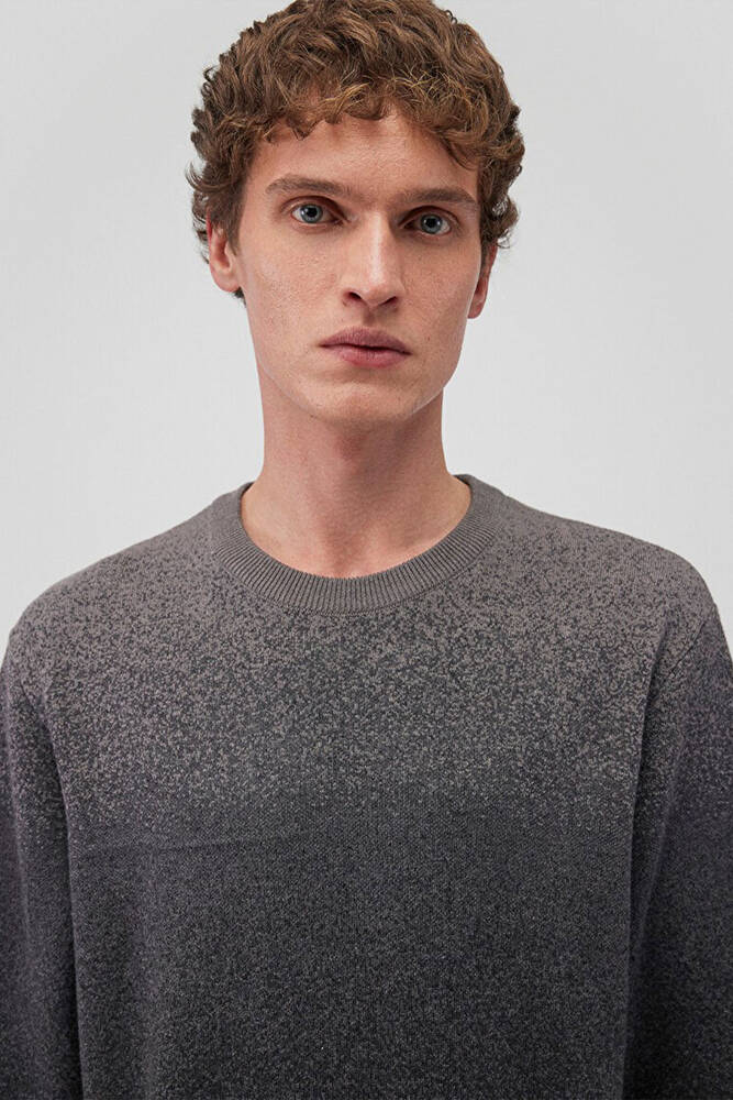 Erkek Bisiklet Yaka Kazak 070779-34686 Gri 