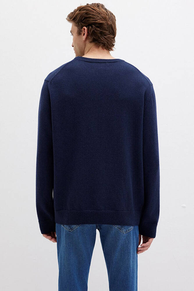 Erkek Bisiklet Yaka Kazak 0710370-70490 Lacivert 