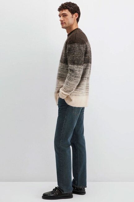 Erkek Bisiklet Yaka Kazak 0710381-70251 Kahve (2)