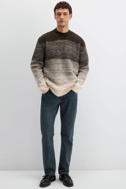 Erkek Bisiklet Yaka Kazak 0710381-70251 Kahve (3)