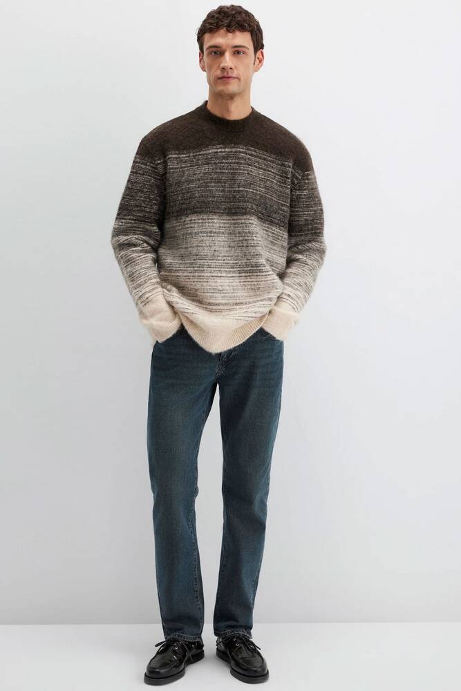 Erkek Bisiklet Yaka Kazak 0710381-70251 Kahve 