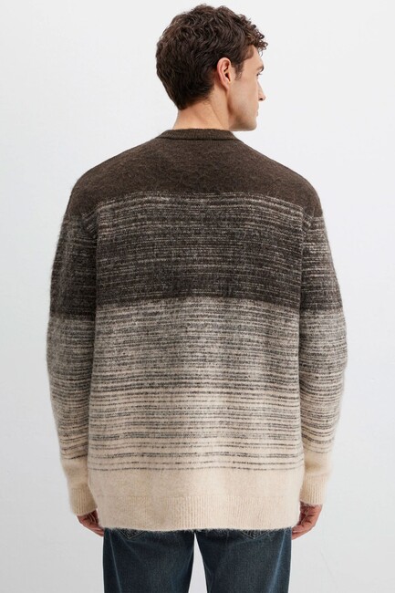 Erkek Bisiklet Yaka Kazak 0710381-70251 Kahve - Thumbnail