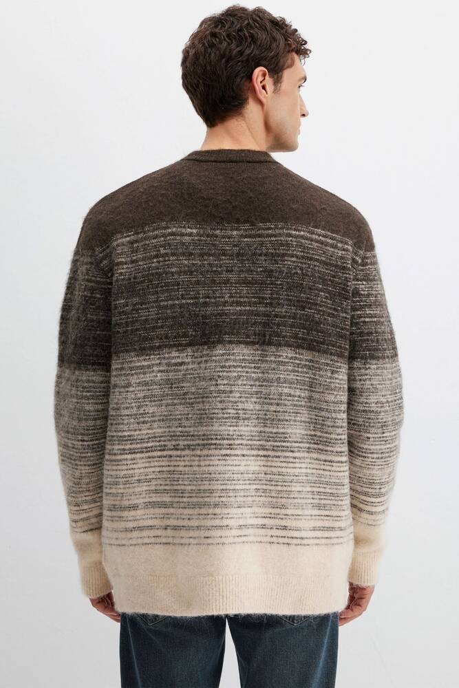 Erkek Bisiklet Yaka Kazak 0710381-70251 Kahve 