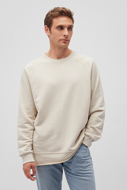 Erkek Bisiklet Yaka Sweat 0S10161-70322 Bej (1)