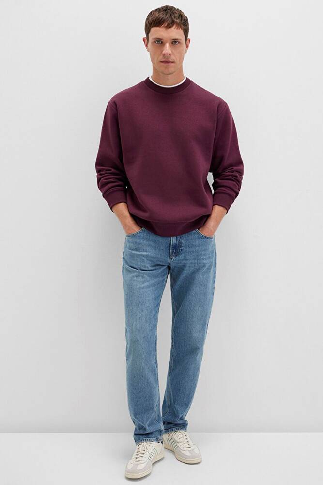 Erkek Bisiklet Yaka Sweat 0S10276-70434 Bordo 