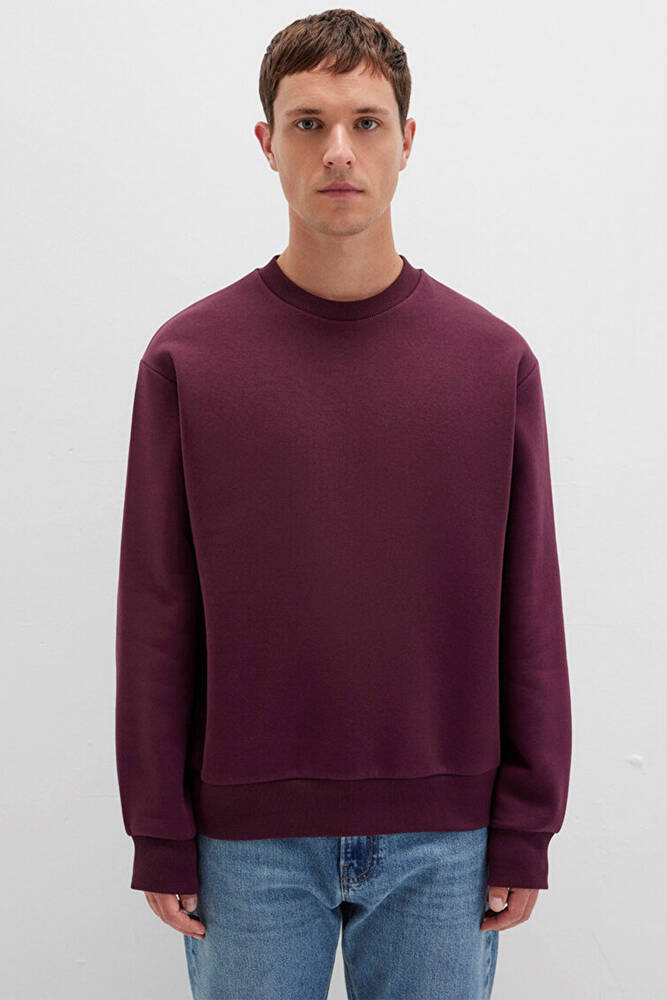 Erkek Bisiklet Yaka Sweat 0S10276-70434 Bordo 