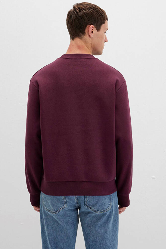 Erkek Bisiklet Yaka Sweat 0S10276-70434 Bordo 