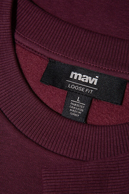 Erkek Bisiklet Yaka Sweat 0S10276-70434 Bordo - Thumbnail