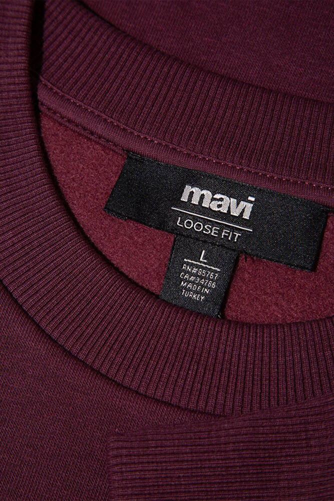 Erkek Bisiklet Yaka Sweat 0S10276-70434 Bordo 