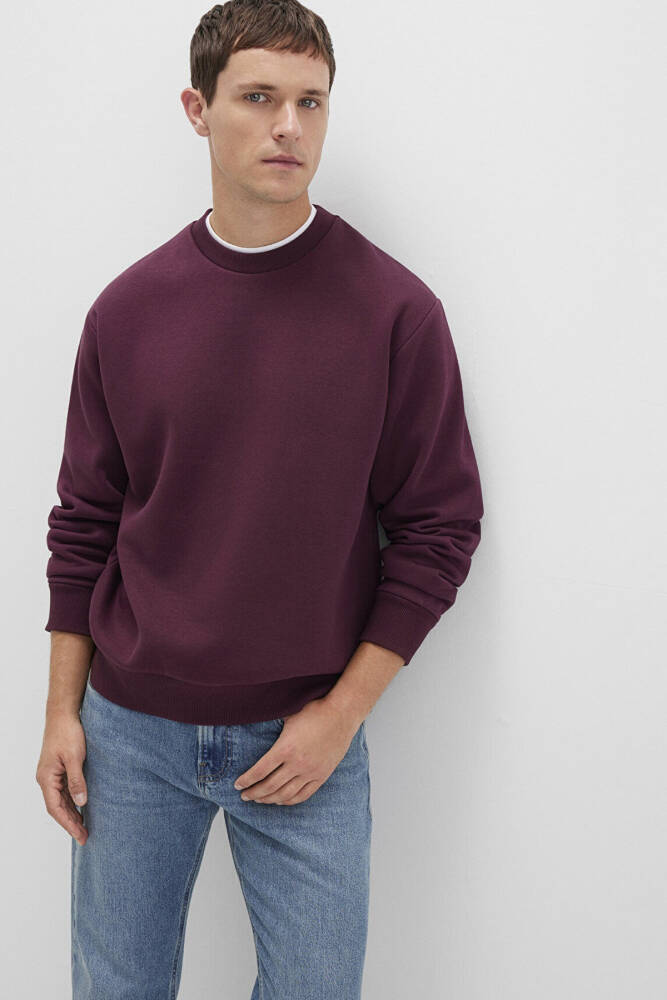 Erkek Bisiklet Yaka Sweat 0S10276-70434 Bordo  - 1
