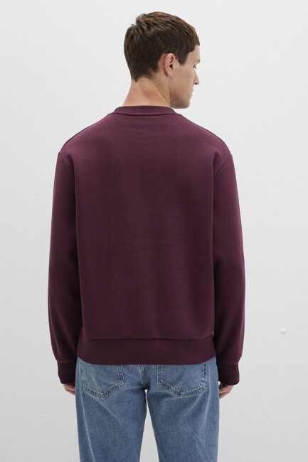 Erkek Bisiklet Yaka Sweat 0S10276-70434 Bordo  - 5