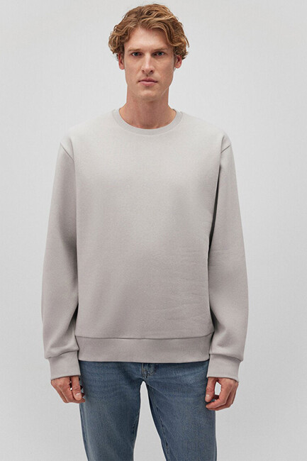 Erkek Bisiklet Yaka Sweat 0S10276-81582 Gri (3)